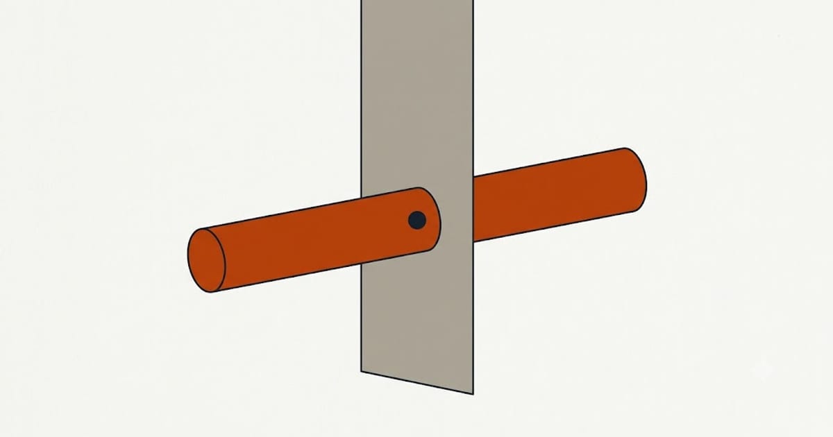A valve set back inside the wall
