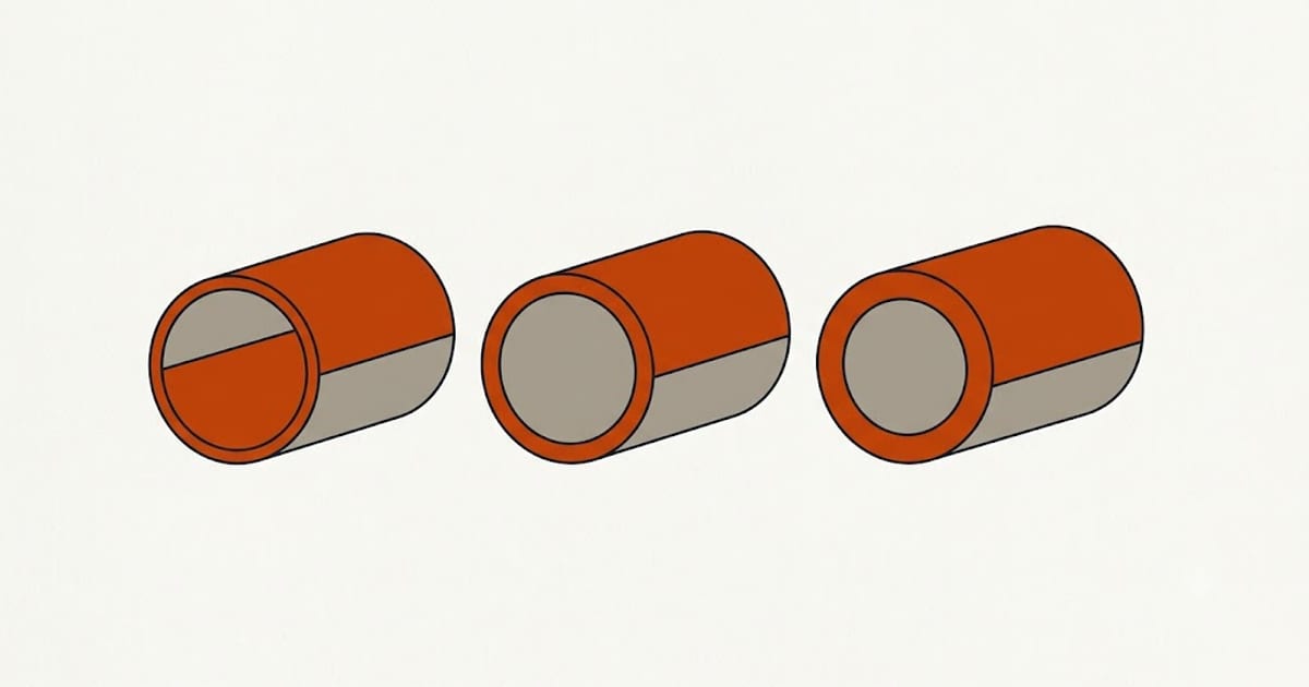 Three pipe materials