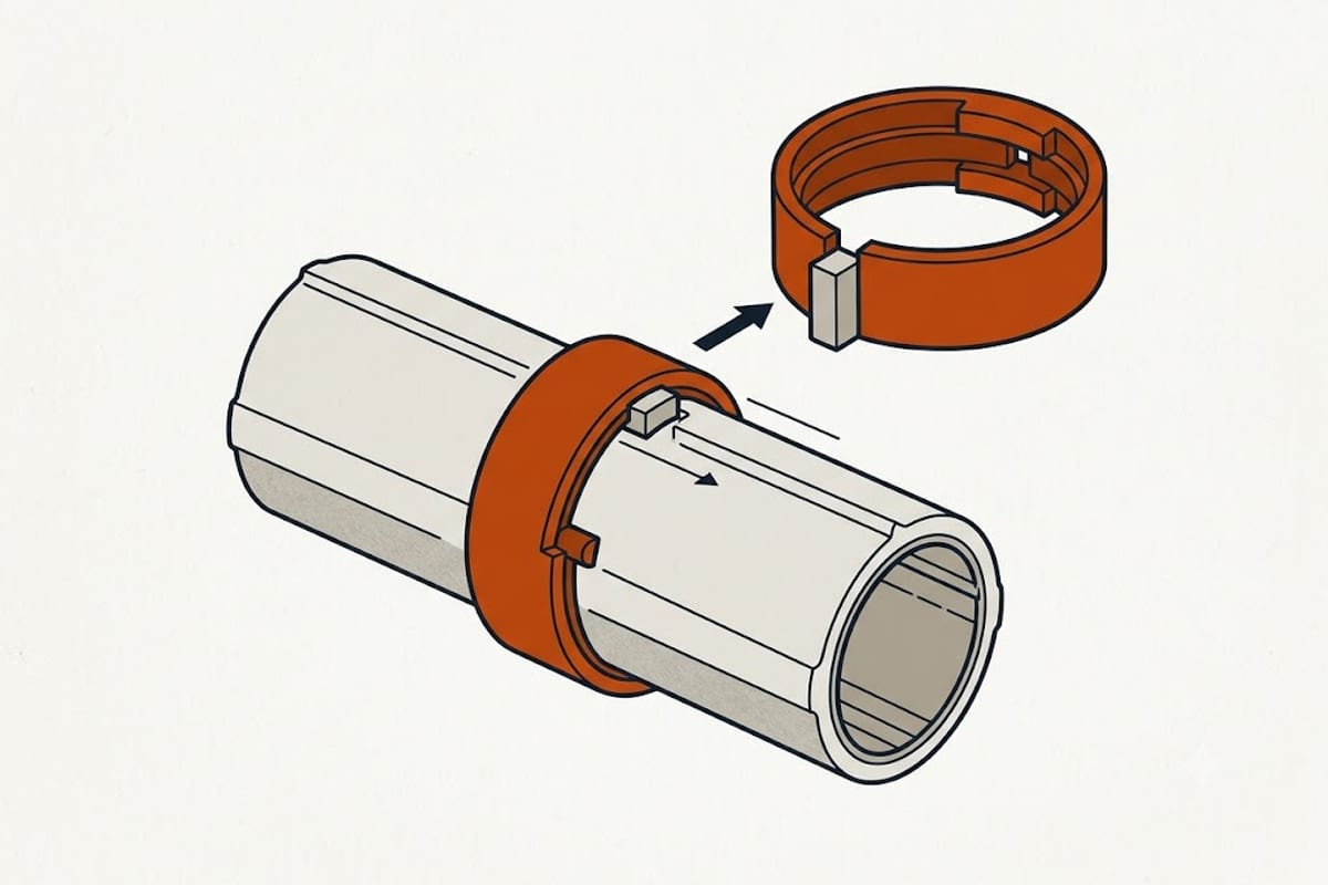 The valve seat inside the wall